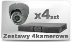 zestaw 4 kamer do monitoringu